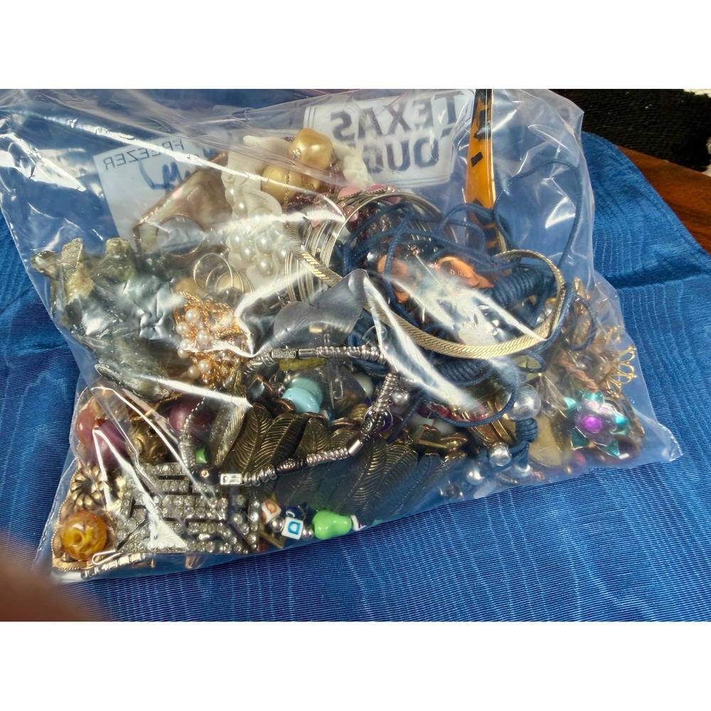 Vintage Broken Craft Costume Jewelry Lot Mixed New & Vintage 4lb. Bag
